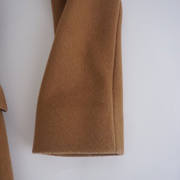 Aritzia Wilfred Brown 70% Wool 10% Cashmere Belted Trench Peacoat Coat Small - Picture 4 of 16